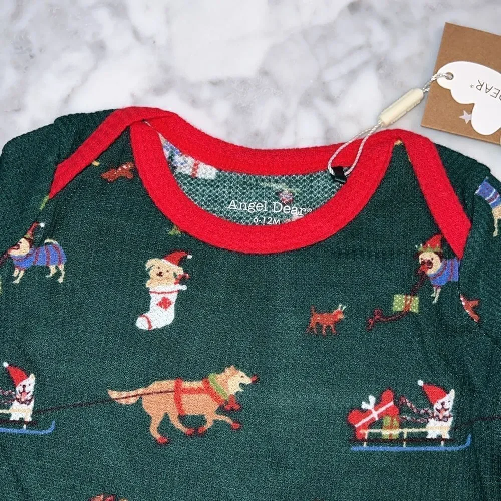 NWT ANGEL DEAR HOLIDAY PJ SET 6/12M
